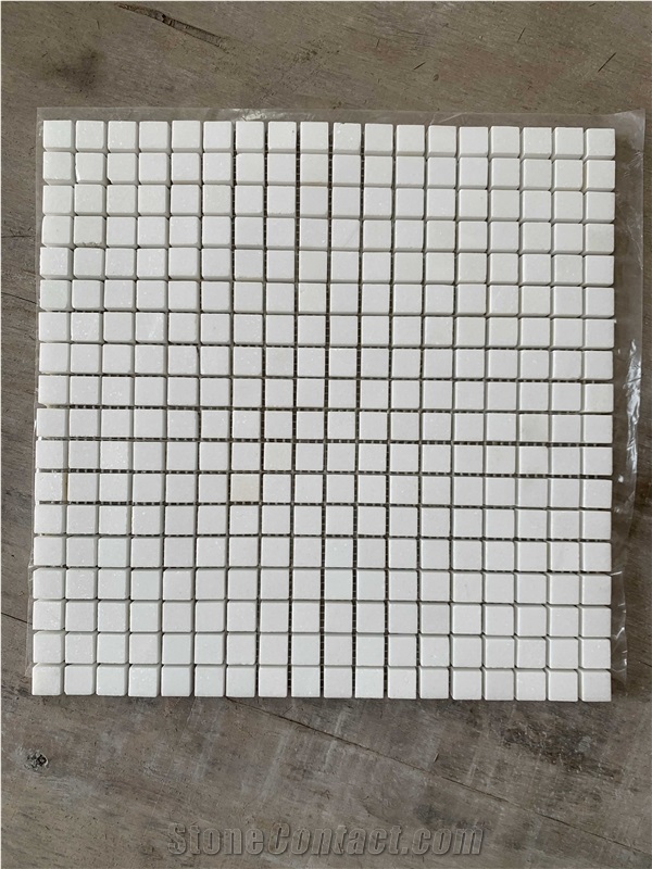 White Marble Grid Mosaic Wall & Floor Tile