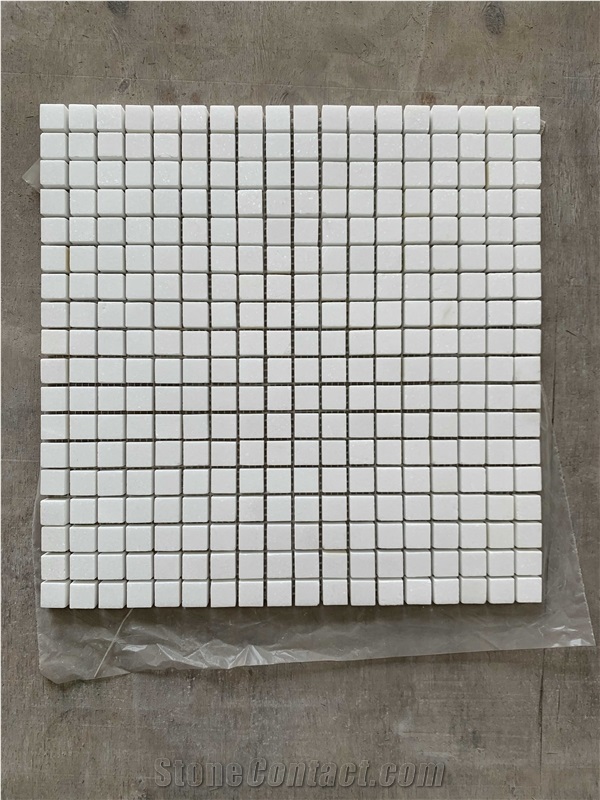 White Marble Grid Mosaic Wall & Floor Tile