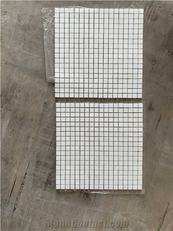 White Marble Grid Mosaic Wall & Floor Tile