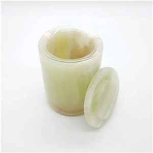 Green Onyx Candle Jar