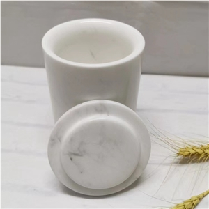 Marble Candle Jars With Lid