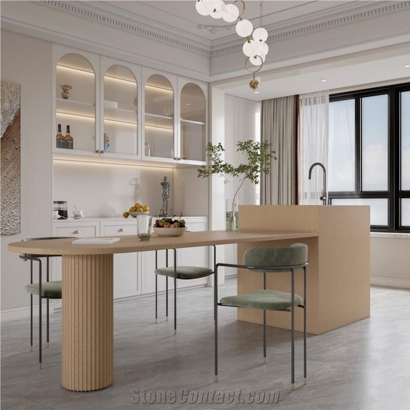 RD015 Orange-Yellow Stripe Artificial Travertine Wall Decor