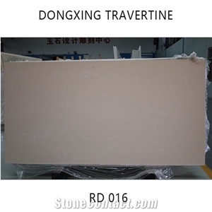 RD016 White Stripe Beige Artificial Travertine Slabs