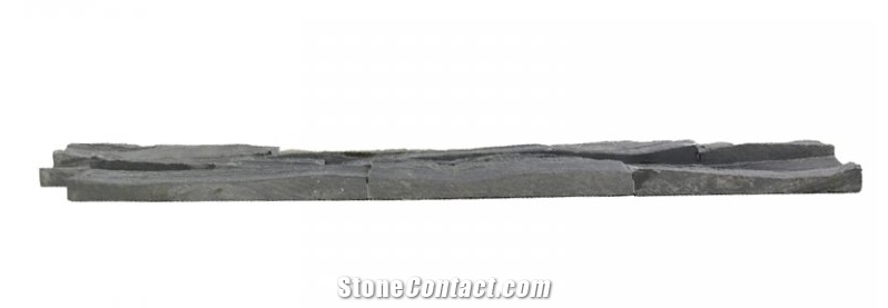 Black Quartzite Waterfall Ledge Stone  Cladding Panels