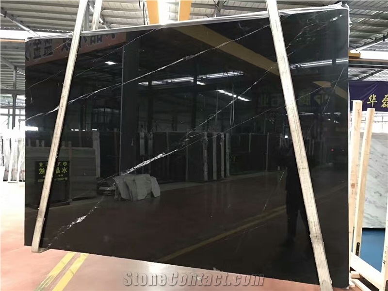 Cheap Price Nero Marquina Black Marble Slabs
