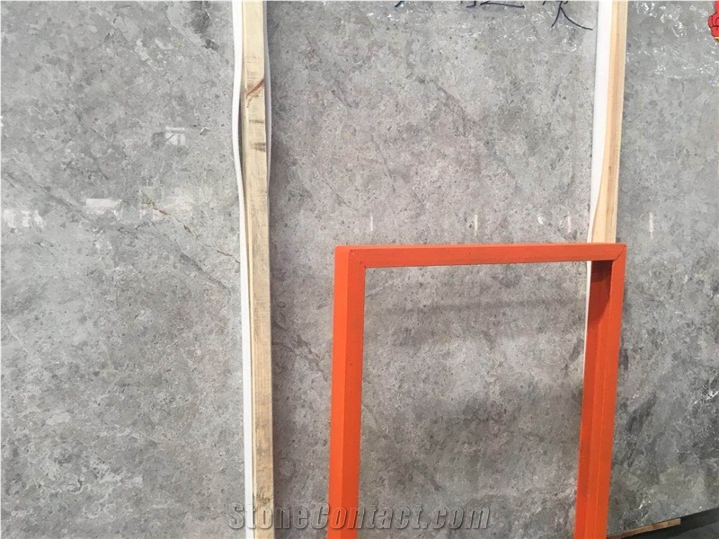 Cloudy Grey Marble Slabs