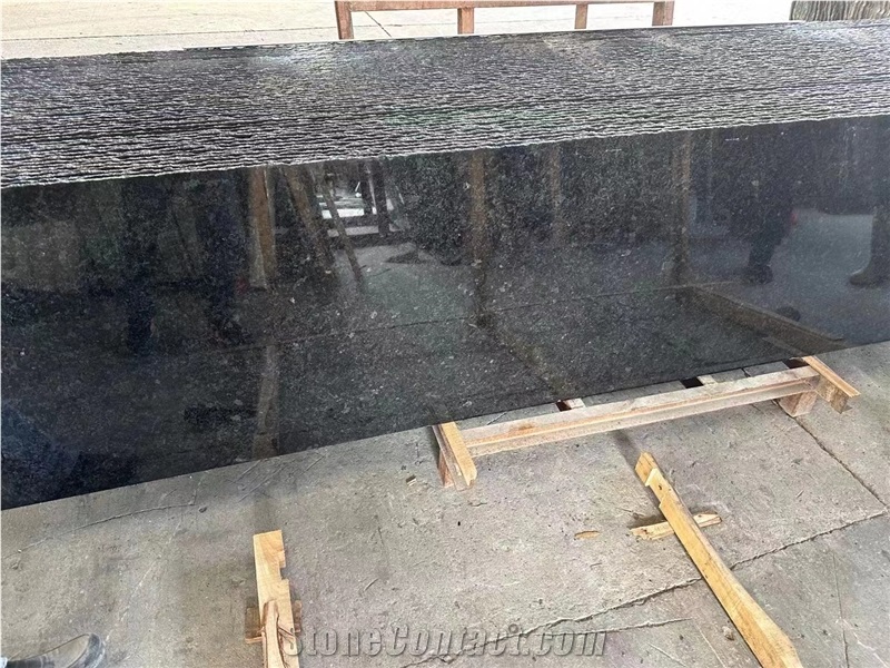 Angola Antique Black Polished Granite Floor Wall Slab Tiles