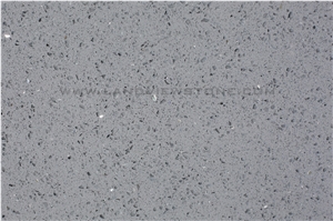 Sparkle Light Grey Mirror Quartz Slab