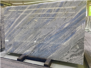 Bookmatched Blue Crystal- Cristalita Blue Marble Slabs