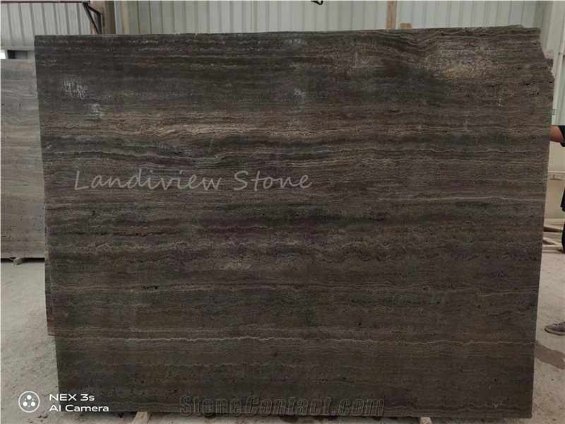 Titanium Travertine Coffee Black Travertine Kitchen Tiles
