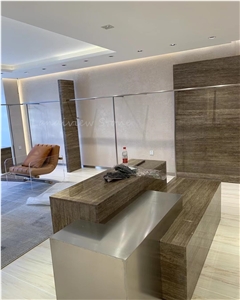 Titanium Travertine Coffee Black Travertine Kitchen Tiles