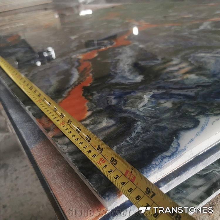 4*8Ft Customized Design Interior Black Artificial Alabaster Wall Panel