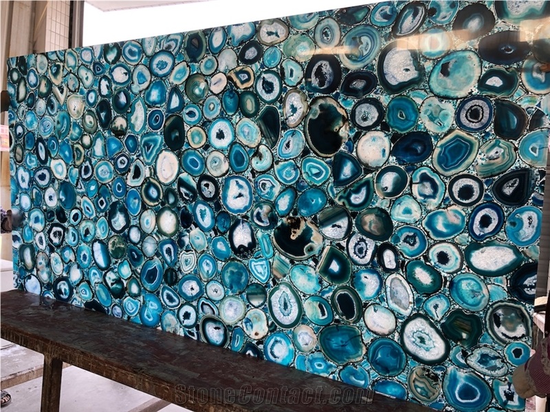 Blue Onyx Agate Stone Agate Semiprecious Stone Slabs