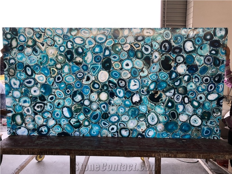 Blue Onyx Agate Stone Agate Semiprecious Stone Slabs
