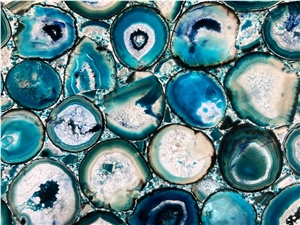 Blue Onyx Agate Stone Agate Semiprecious Stone Slabs