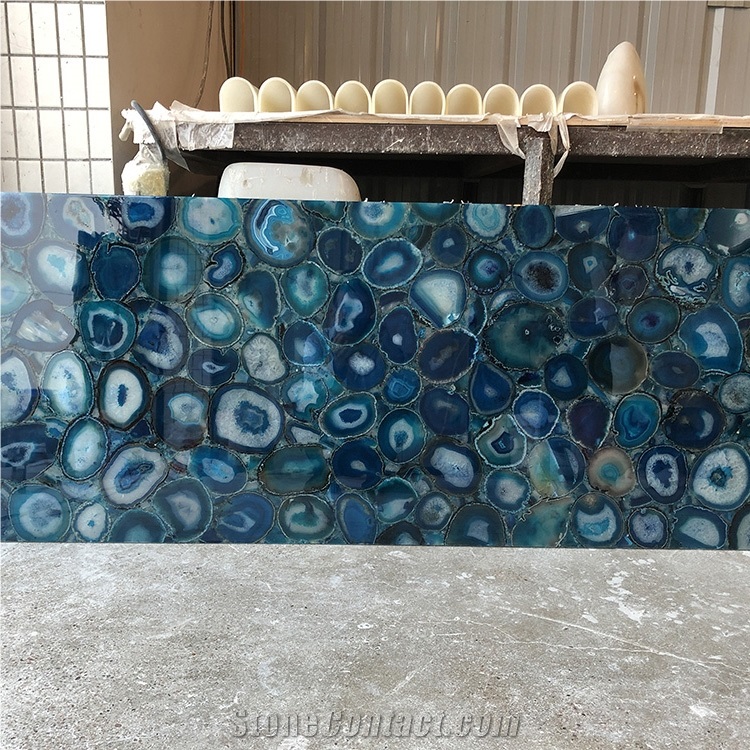 Blue Onyx Agate Stone Agate Semiprecious Stone Slabs