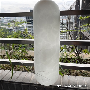 Boat Shape Lighting Box Flexible Stone Translucent Alabaster