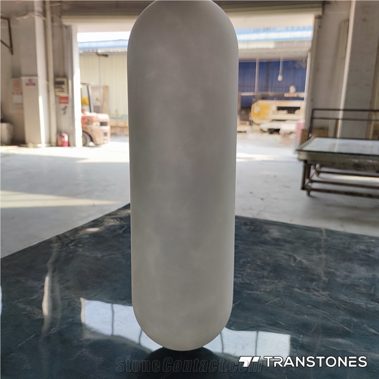 Boat Shape Lighting Box Flexible Stone Translucent Alabaster