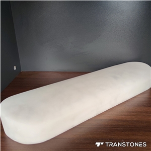 Curving Wall Lamp White Artificial Stone Customized Lighting