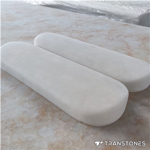 Curving Wall Lamp White Artificial Stone Customized Lighting