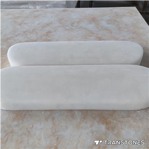 Curving Wall Lamp White Artificial Stone Customized Lighting