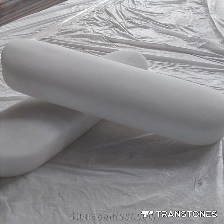Curving Wall Lamp White Artificial Stone Customized Lighting