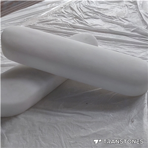 Curving Wall Lamp White Artificial Stone Customized Lighting