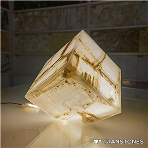 Decorative Lighting Box Artificial Onyx Interlayer Warm White