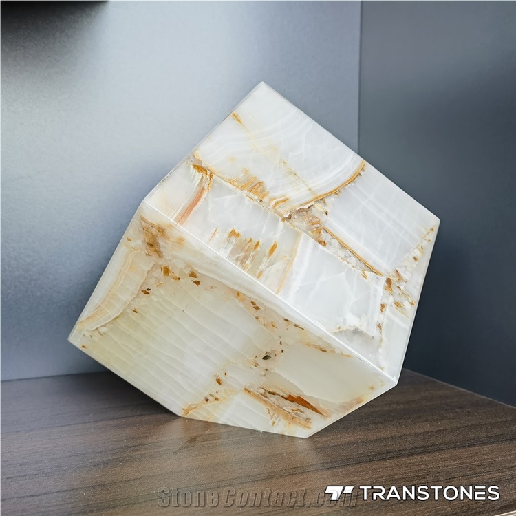 Decorative Lighting Box Artificial Onyx Interlayer Warm White