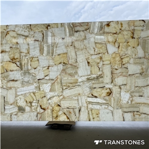 Decorative Lighting Box Artificial Onyx Interlayer Warm White