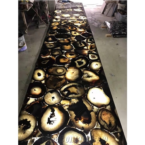 Dk Smoky Quartz Semiprecious Stone Crystal Agate F Wall
