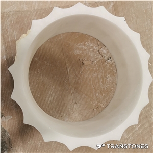 Faux White Quartz For Gear Shape Lighting Box Good Rate