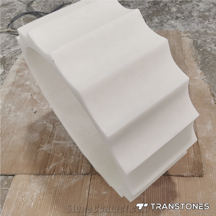 Faux White Quartz For Gear Shape Lighting Box Good Rate