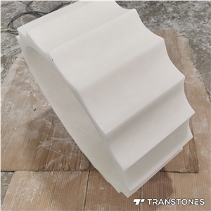 Faux White Quartz For Gear Shape Lighting Box Good Rate