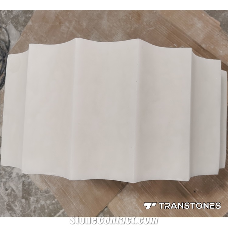 Faux White Quartz For Gear Shape Lighting Box Good Rate