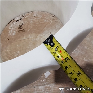 Faux White Quartz For Gear Shape Lighting Box Good Rate