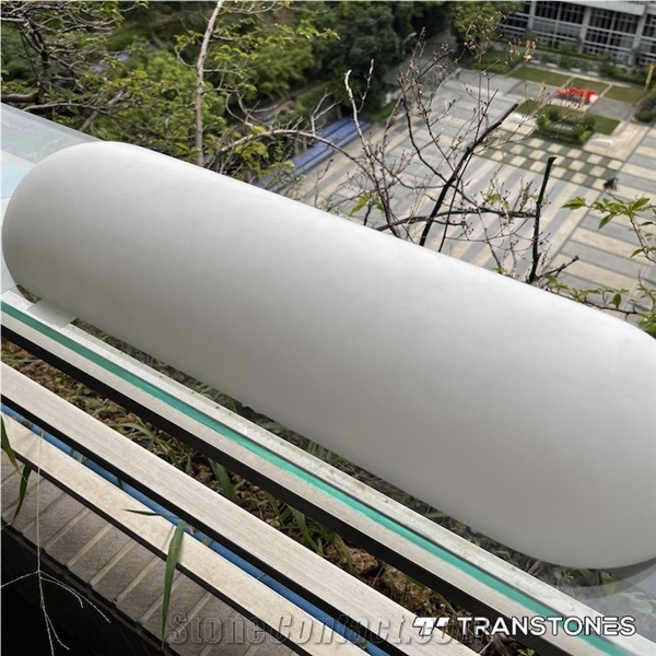Translucent Honed Customized Size Boat Shape Alabaster Light