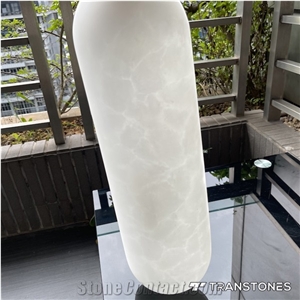 Translucent Honed Customized Size Boat Shape Alabaster Light