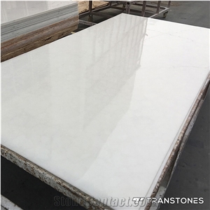 Translucent Honed White Curved Artificial Alabaster Wall Panel