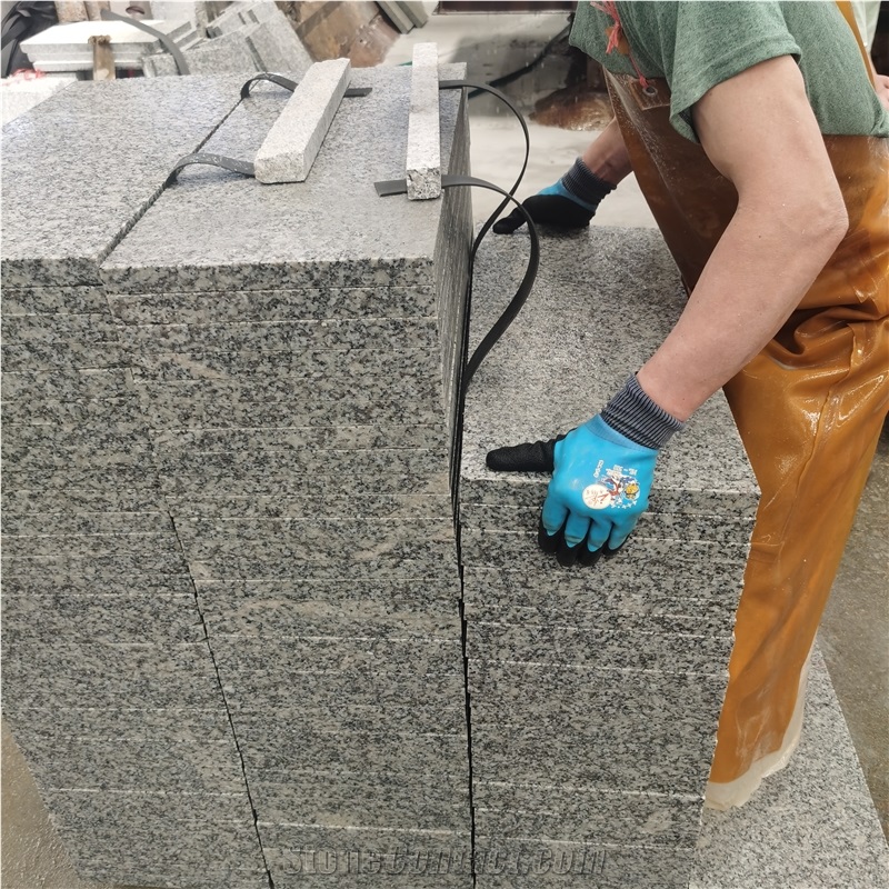 Best Price With New G603 Padang Light Granite Flamed Tiles