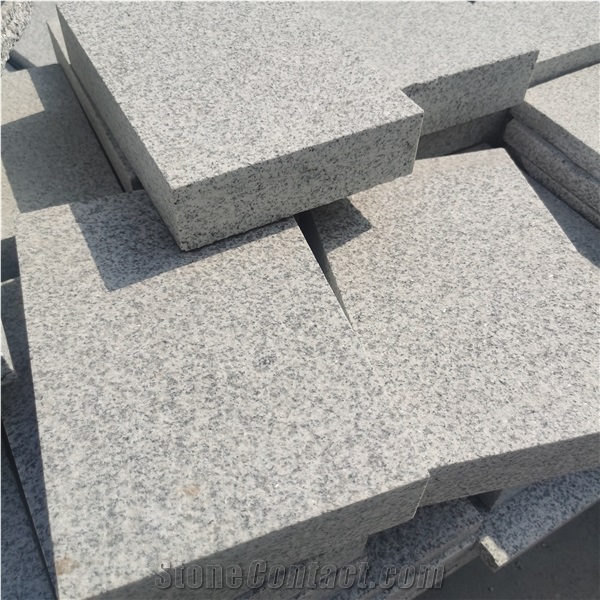 Cheap Hubei New G603 Granite Grey Flamed Paving Stone