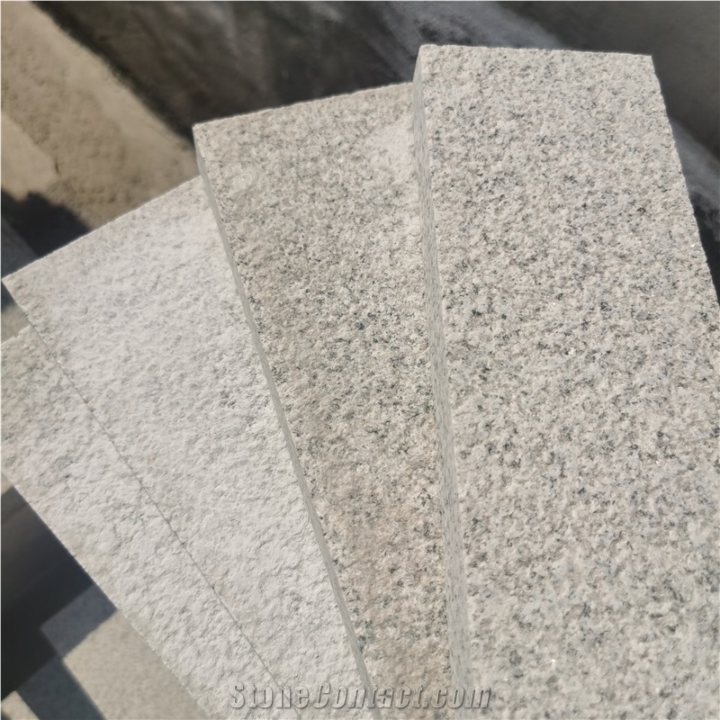 Cheap New G603 China Light Grey Bush Hammered Granite Tiles