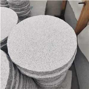 Light Grey Hubei G603 Granite Round Paving Stepping Stone