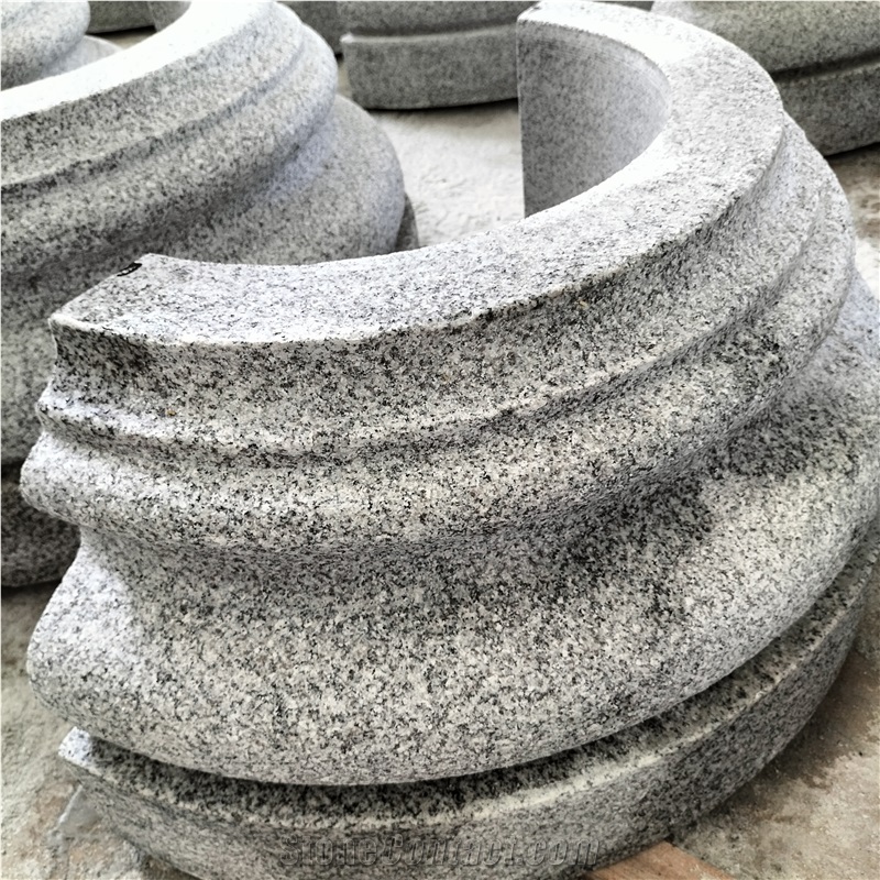 Light Grey New G603 Granite Round Flamed Column Base