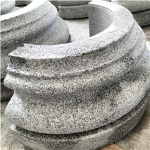 Light Grey New G603 Granite Round Flamed Column Base