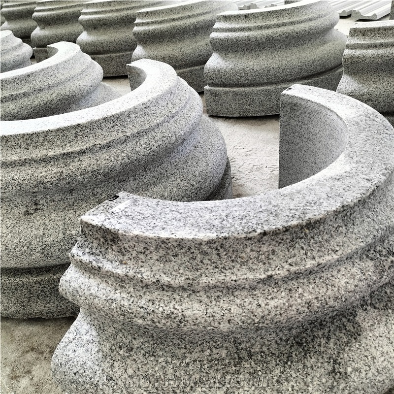 Light Grey New G603 Granite Round Flamed Column Base