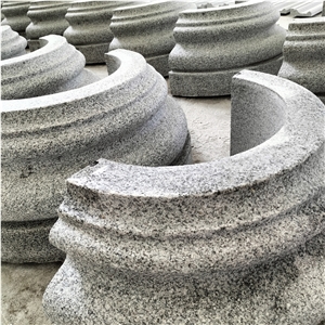 Light Grey New G603 Granite Round Flamed Column Base