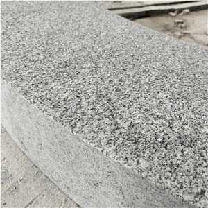 New Padang Light Granite G603 Flamed Curved Kerbstone
