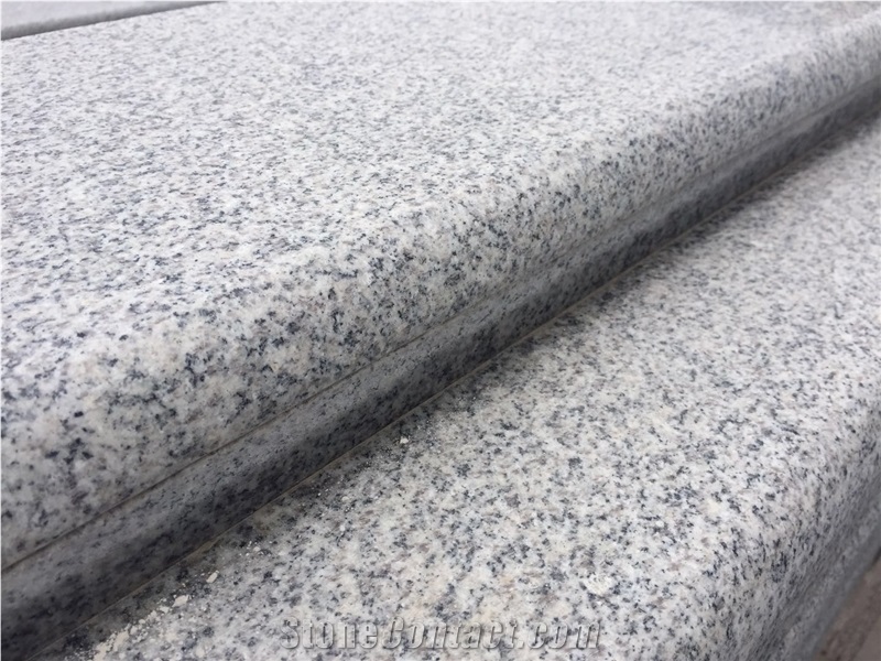 Polished Padang Light New G603 Granite Half Bullnosed Steps