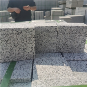 White New G603 Granite Sandblast Pavement Setts For Sell